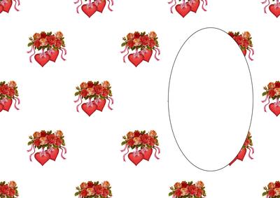 Valentine Vintage Flowers and Hearts Insert 1