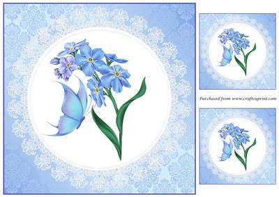 Forget-me-not Flowers Topper