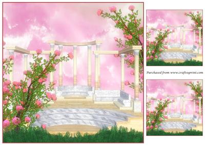 Pink Roses and Temple Topper