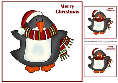 Christmas Penguin Topper