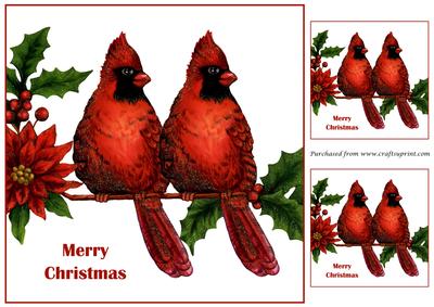 Christmas Cardinals Topper