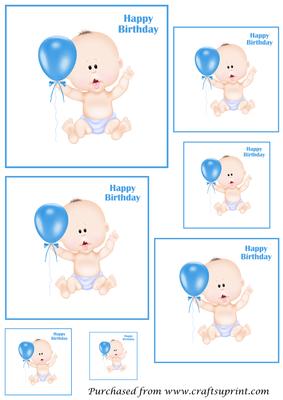 Baby Boy Sitting Toppers