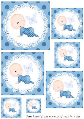 Crawling Baby Boy Toppers