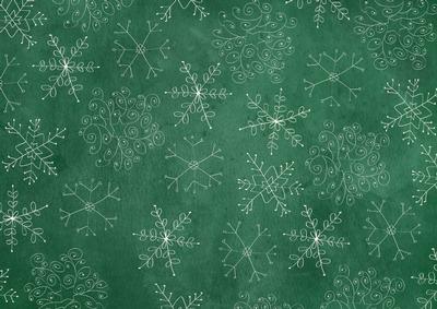 Christmas Snowflake Doodles Green Backing Paper
