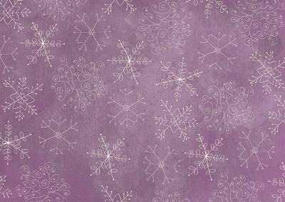 Christmas Snowflake Doodles Purple Backing Paper