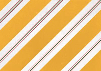 Christmas Vintage Diagonal Stripes Yellow Backing Paper