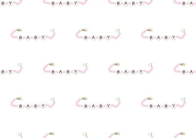 Baby Girl Bracelet Backing Paper