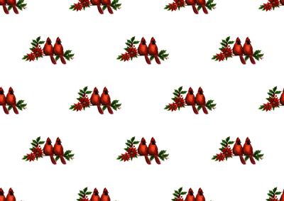 Christmas Cardinals Backing Paper
