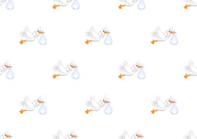 Baby Boy Stork Backing Paper