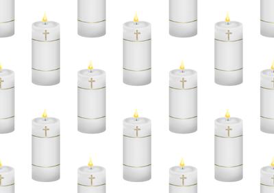 Baby Christening Candle Backing Paper 2