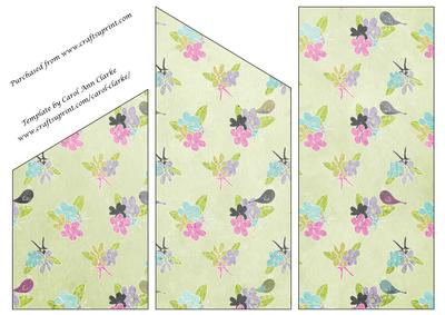 Floral Doodles and Birds Cascade Card