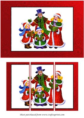 Christmas Carolers Panel Card