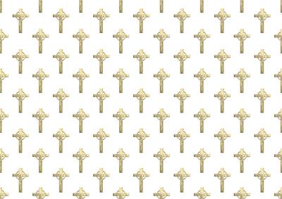 Christening Cross Gold Backing Paper