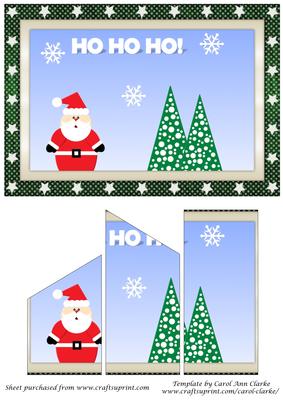 Santa and Christmas Trees Quick Card