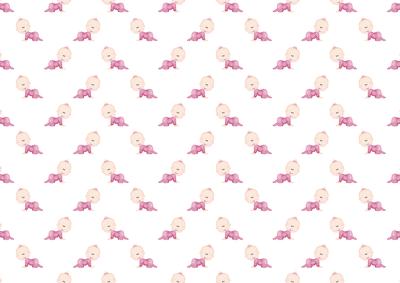 Baby Girl Crawling Backing Paper