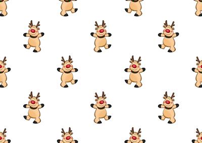 Christmas Reindeer Happy Backing Paper