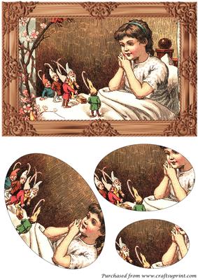 Girl with Elves Oval Pyramid