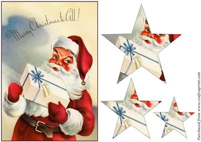Santa Claus with Gift Star Pyramid