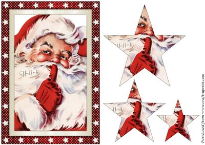 Slinking Santa Star Pyramid