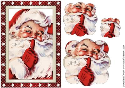 Slinking Santa Scalloped Pyramid
