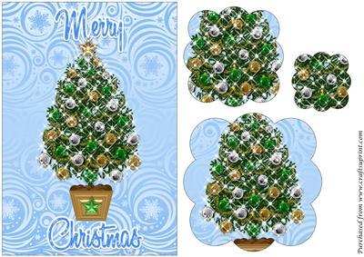 Christmas Tree Scalloped Pyramid 3