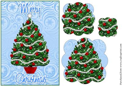 Christmas Tree Scalloped Pyramage 1