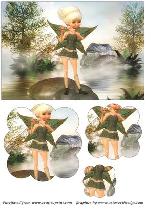 Flute Fairy Scalloped Pyramid 3