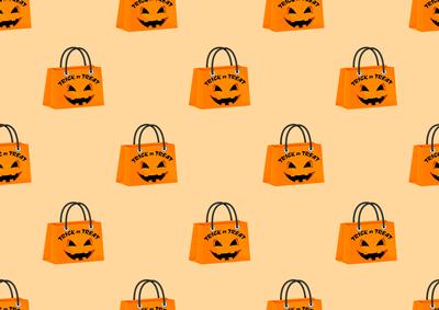 Halloween Trick or Treat Bag Backing Paper