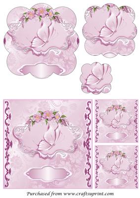 Birthday Butterfly Scalloped Pyramid