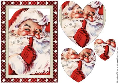 Slinking Santa Heart Shaped Pyramid