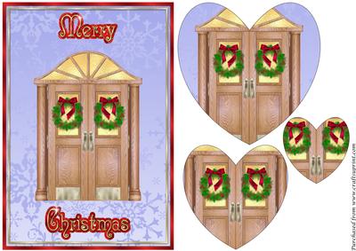 Christmas Door Heart Shaped Pyramid