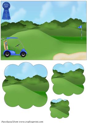 Golfing Dad Scalloped Pyramage 1