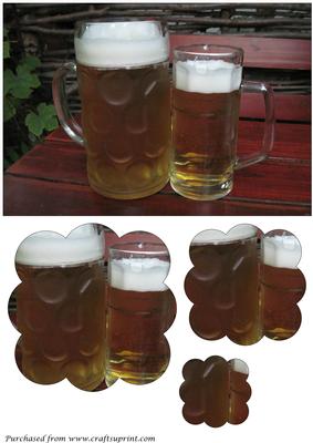 Beer Mugs Scalloped Pyramid