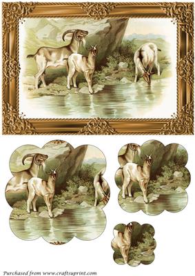 Farm Goats Scalloped Pyramid