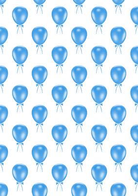 Baby Boy Balloons Landscape Backing Paper
