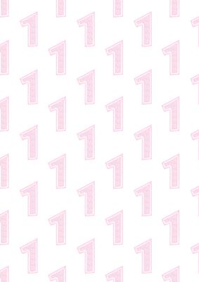 Baby Girl Birthday One Landscape Backing Paper