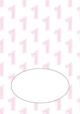 Baby Girl Birthday One Landscape Insert