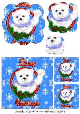 Cute Polar Bear Scalloped Pyramid