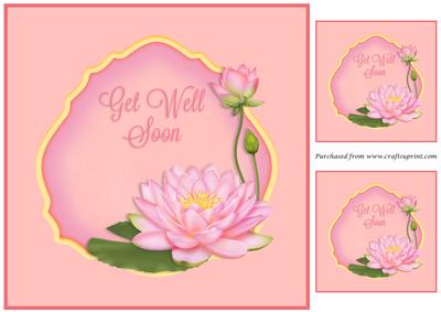 Get Well Soon Lotus Plaque Topper
