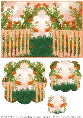Rose Arch Scalloped Pyramage