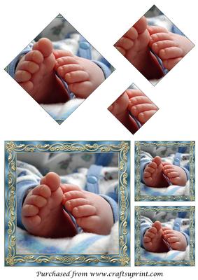 Baby Boy Feet Diamond Pyramid