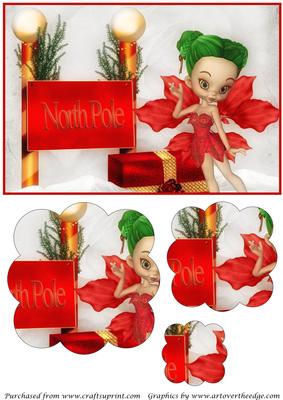 Christmas Fairy Scalloped Pyramage