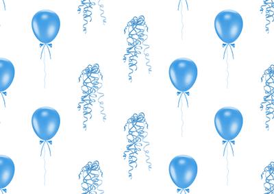 Baby Boy Balloons and Ribbons Backing Paper