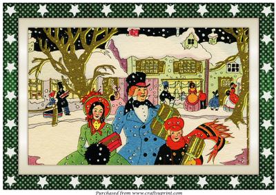 Vintage Christmas Family A4