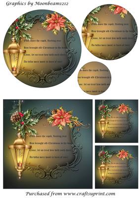 Christmas Card with Verses Circle Pyramid
