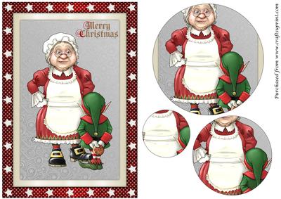 Mrs Claus and Elf Circle Pyramid