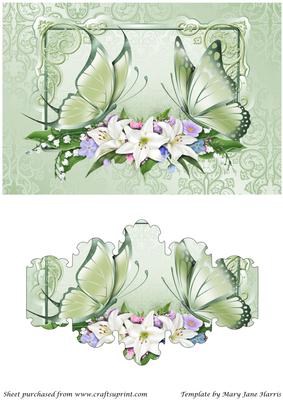 Butterflies and Flowers Panel Card Front