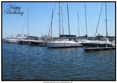 Row of Yachts A4