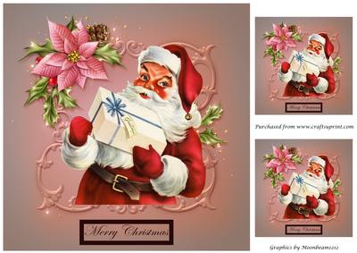 Santa with Gift Topper
