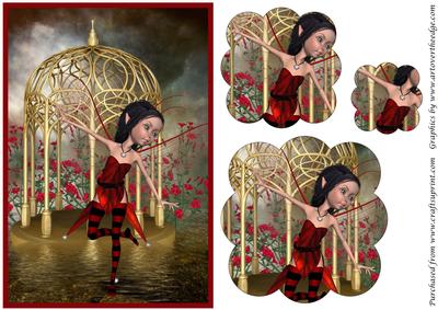 Dancing Butterfly Fairy Scalloped Pyramid 2